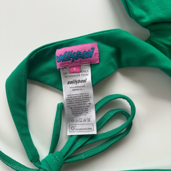 Edikted Green Butterfly Halter Cut Out Top | S - Picture 6 of 8